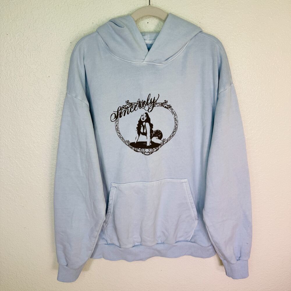 Kali Uchis Hoodie XL The Sincerely Tour Sweater Official Concert Merch 2025 Blue